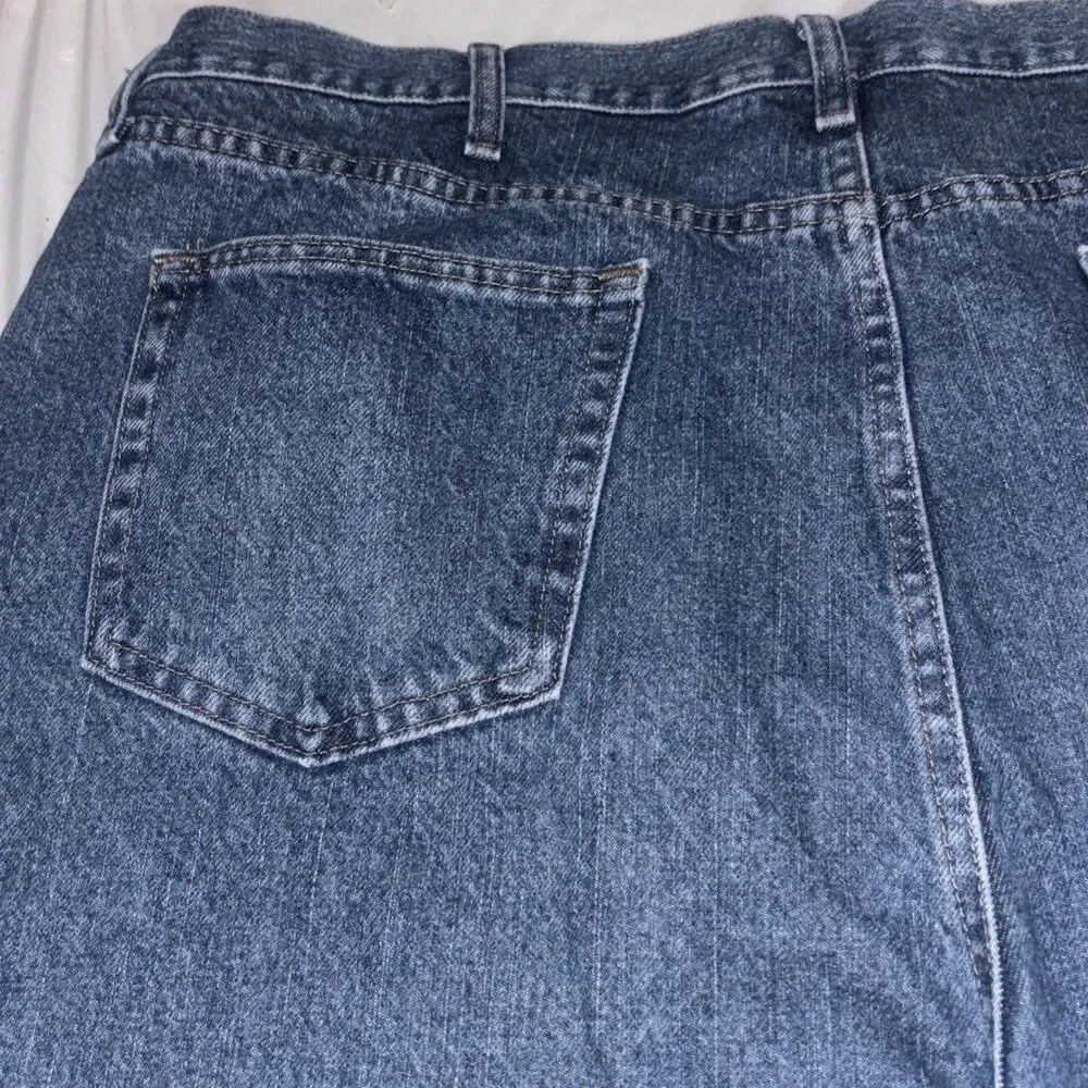 Wrangler Relaxed Fit Jeans Men 46 X30 Blue Med Wash Denim Pants Big And Tall C